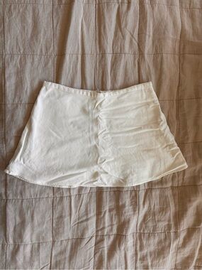 Brandy Melville White A-Line Mini Skirt